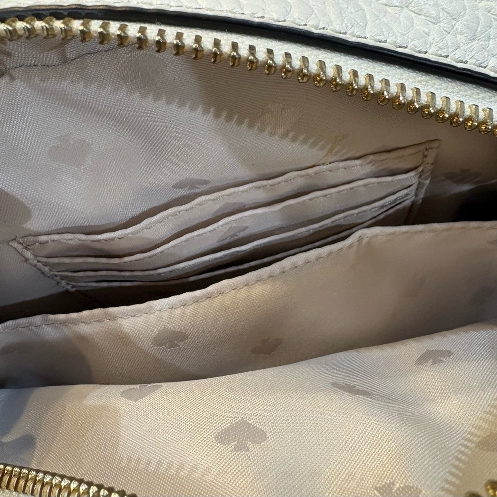 Kate Spade Kourtney Stripe Camera Bag Crossbody Canvas/Pebbled Leather Trim - Picture 8 of 13